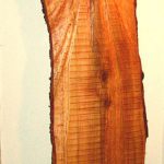 Holzkleid, aus einer Kirschbaumbohle genschnitzt