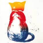 Bild: Lithographie Regenbogenkatze