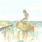 Reiseskizze der kleinen Meerjungfrau in Kopenhagen